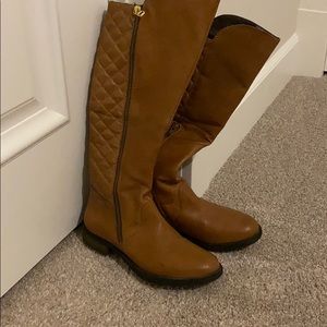 Steve Madden Northside Quilted Cognac Boots